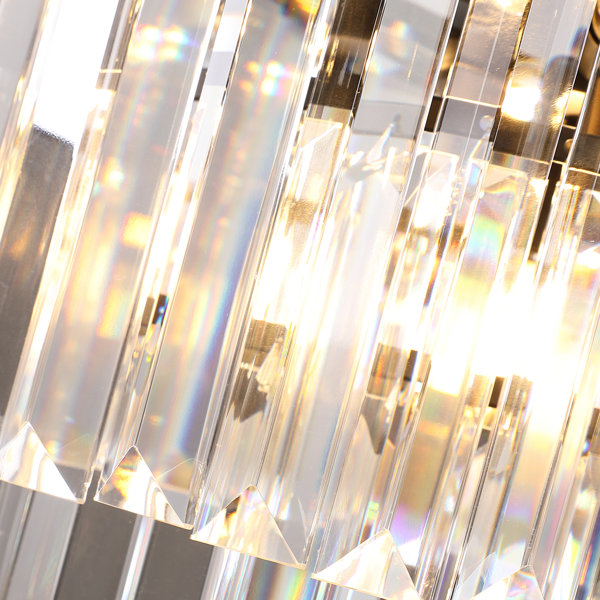 Greyleigh™ Castleford 6 Light Unique Tiered Faceted Glass Cascade